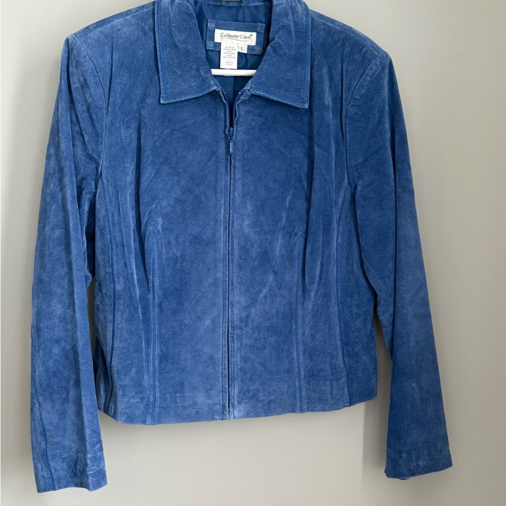 Coldwater Creek Vintage Blue Blazer with Classic Collar